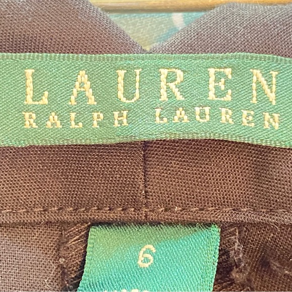 Lauren Ralph Lauren Black Cotton Wide Legged Pants size 6 - Picture 7 of 10